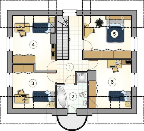 Rzut poddasza POW. 0,0 m²