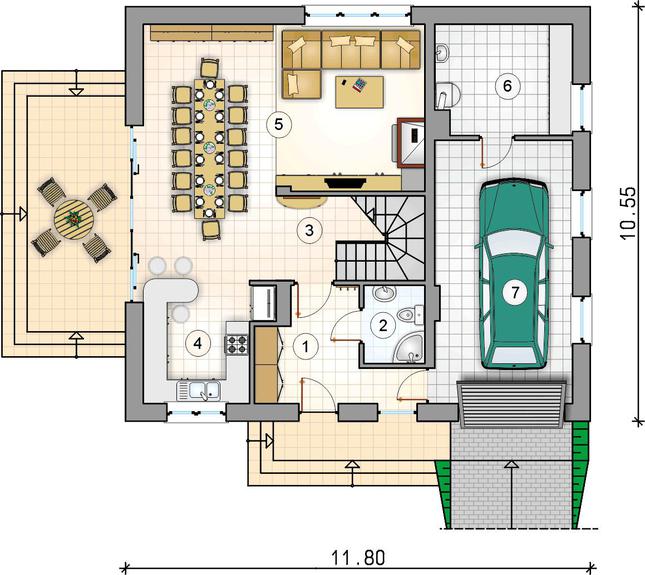 Rzut parteru POW. 0,0 m²