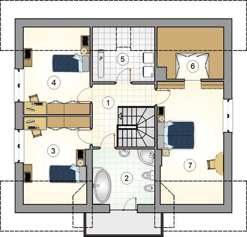 Rzut poddasza POW. 0,0 m²