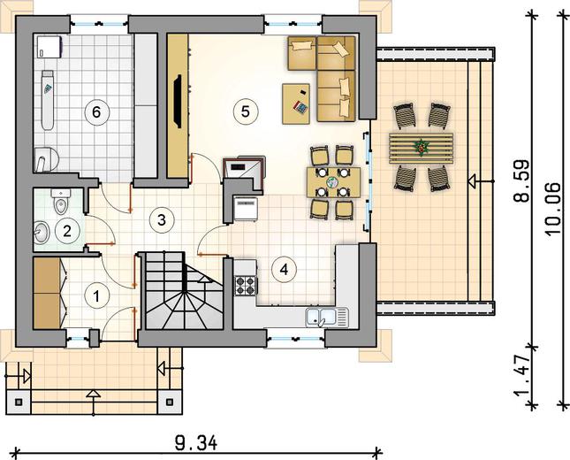 Rzut parteru POW. 0,0 m²