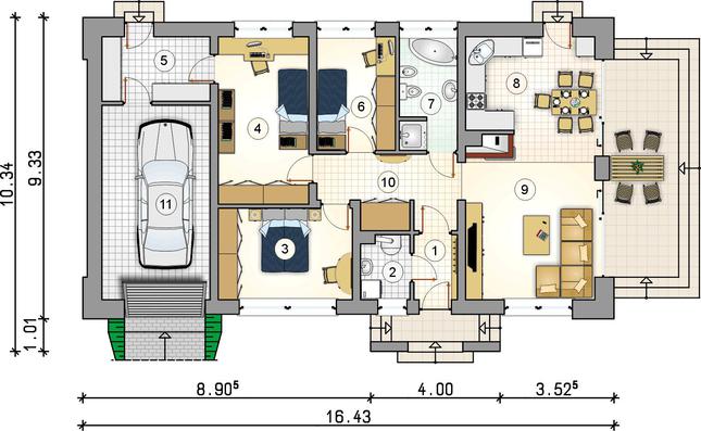 Rzut parteru POW. 0,0 m²