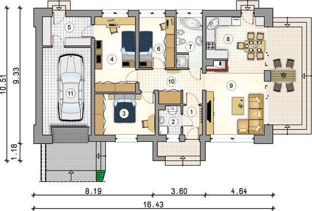 Rzut parteru POW. 0,0 m²