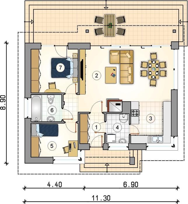 Rzut parteru POW. 0,0 m²