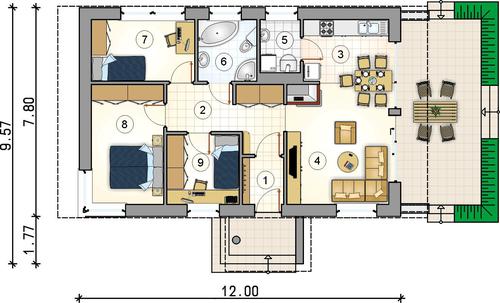 Rzut parteru POW. 0,0 m²