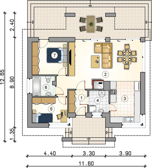 Rzut parteru POW. 0,0 m²