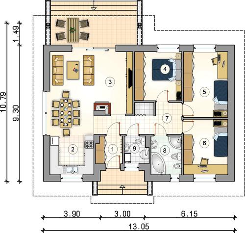 Rzut parteru POW. 0,0 m²