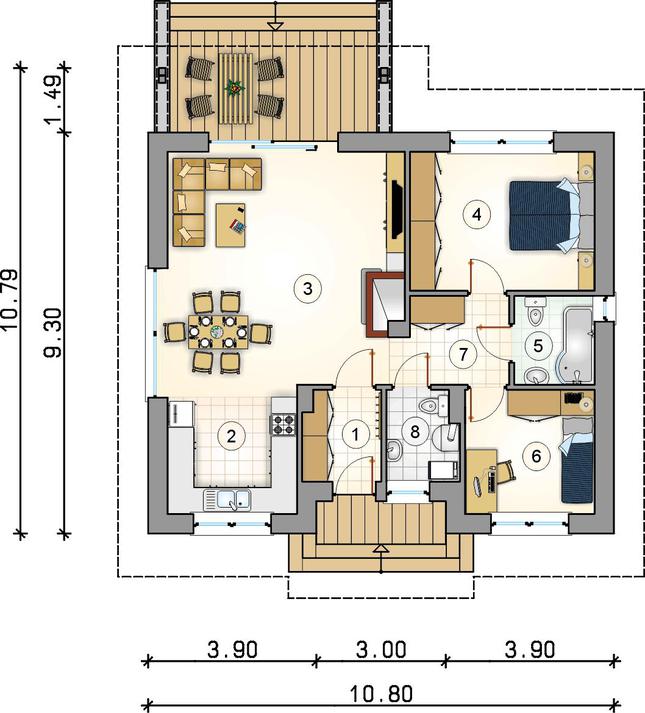 Rzut parteru POW. 0,0 m²