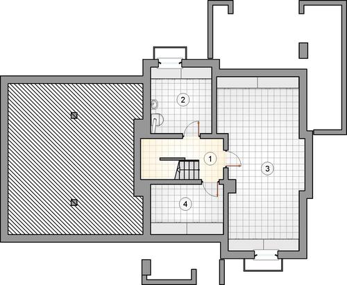 Rzut piwnicy POW. 0,0 m²