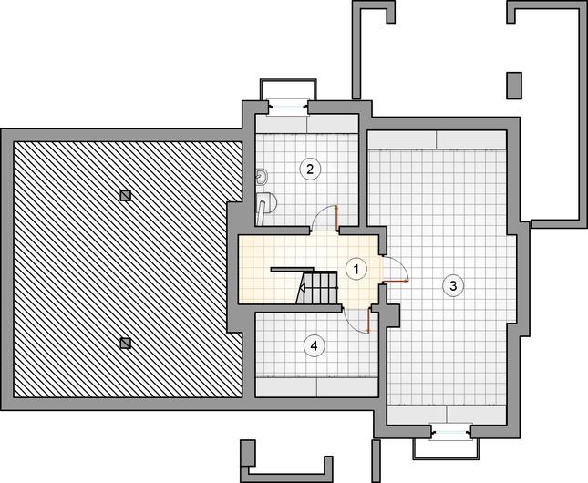 Rzut piwnicy POW. 0,0 m²