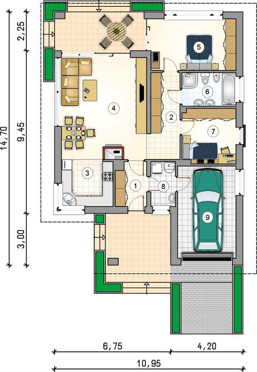 Rzut parteru POW. 0,0 m²