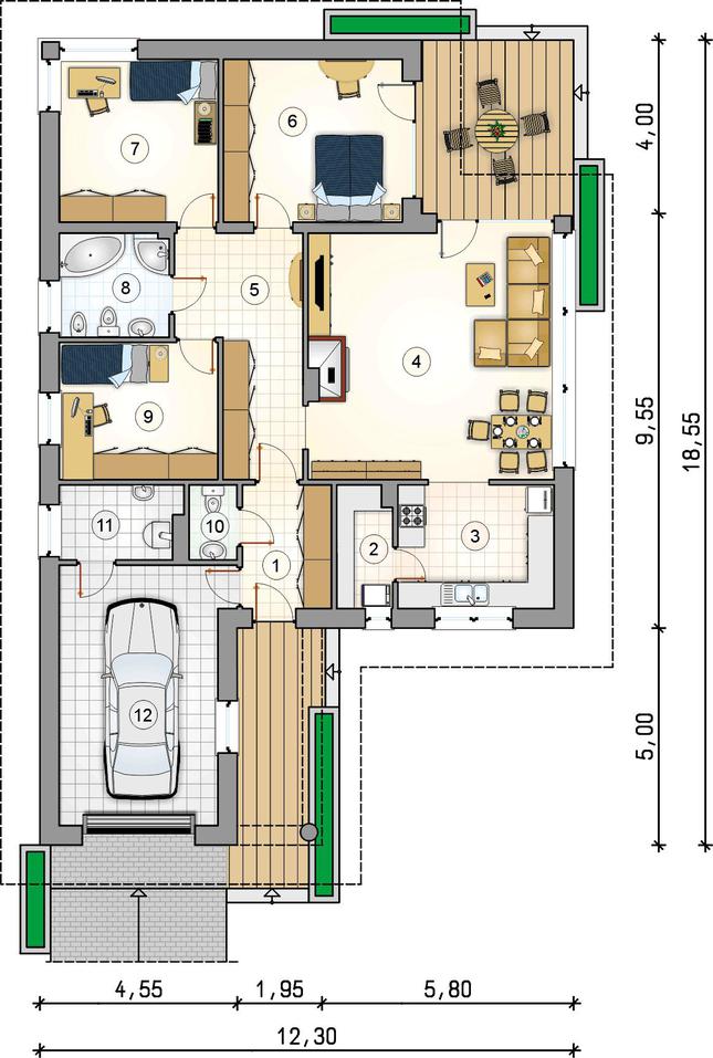 Rzut parteru POW. 0,0 m²