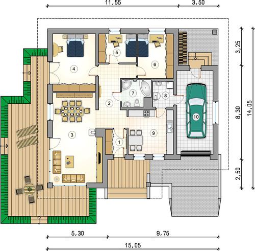 Rzut parteru POW. 0,0 m²