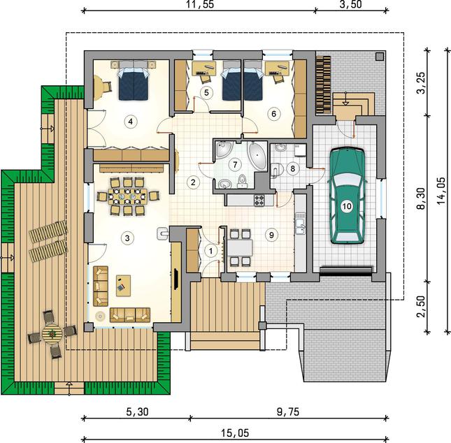 Rzut parteru POW. 0,0 m²