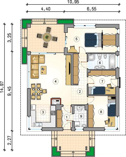 Rzut parteru POW. 0,0 m²