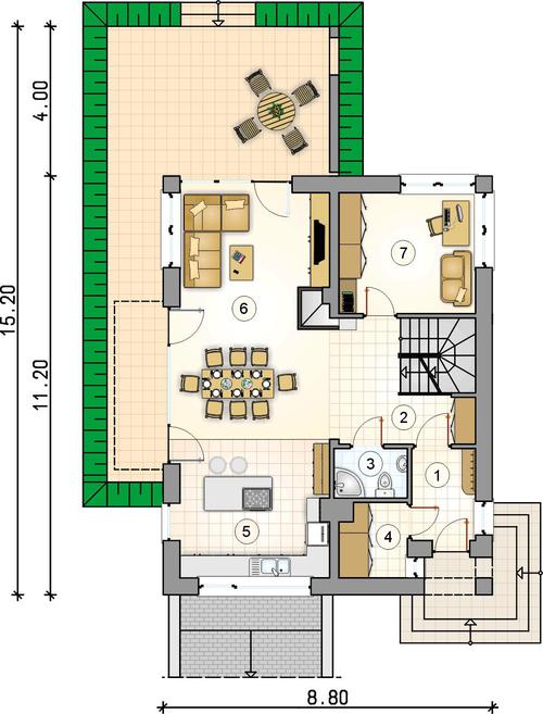 Rzut parteru POW. 0,0 m²