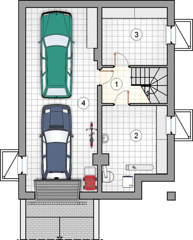 Rzut piwnicy POW. 0,0 m²
