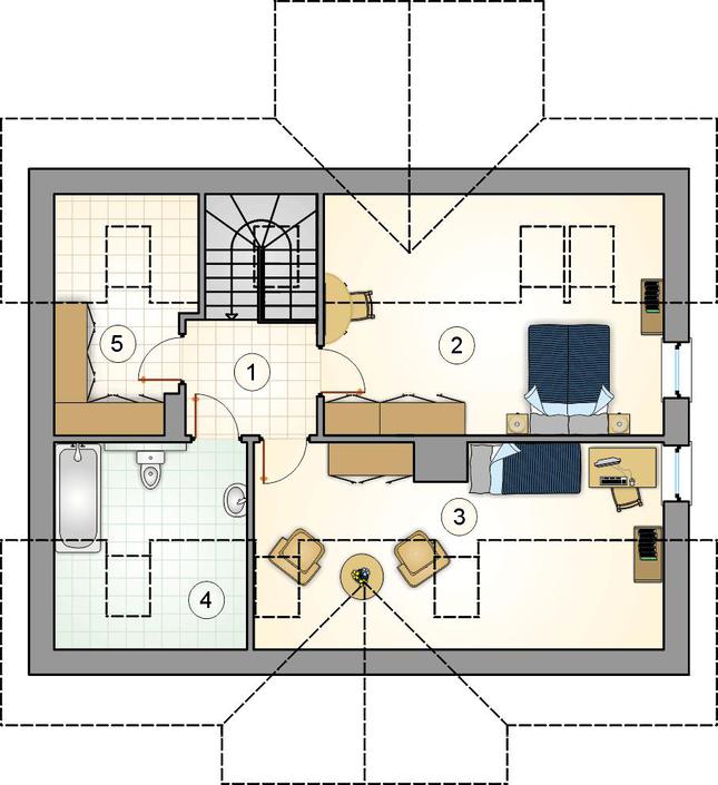 Rzut poddasza POW. 0,0 m²