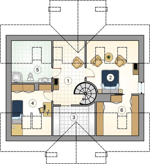 Rzut poddasza POW. 0,0 m²