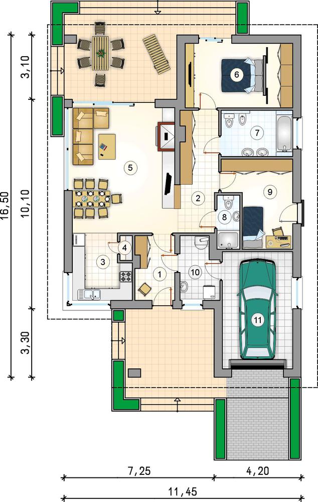 Rzut parteru POW. 0,0 m²