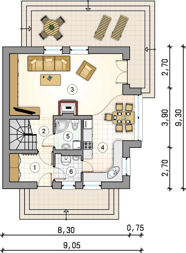 Rzut parteru POW. 0,0 m²