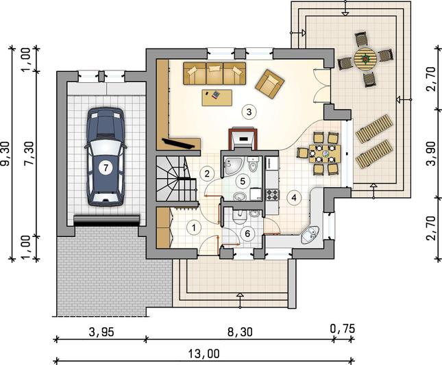 Rzut parteru POW. 0,0 m²