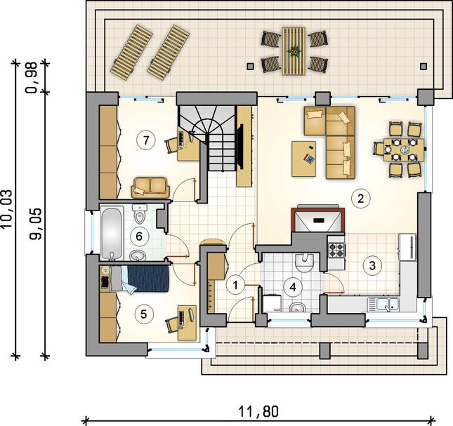 Rzut parteru POW. 0,0 m²