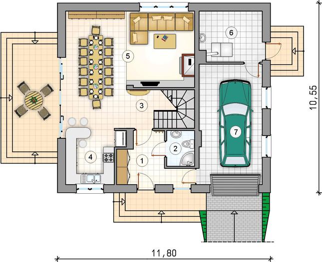 Rzut parteru POW. 0,0 m²