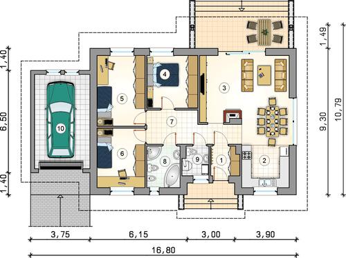 Rzut parteru POW. 0,0 m²