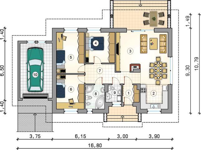 Rzut parteru POW. 0,0 m²