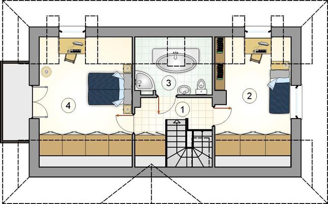 Rzut poddasza POW. 0,0 m²