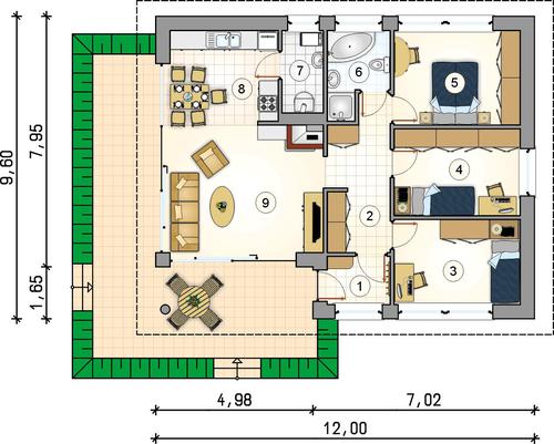 Rzut parteru POW. 0,0 m²