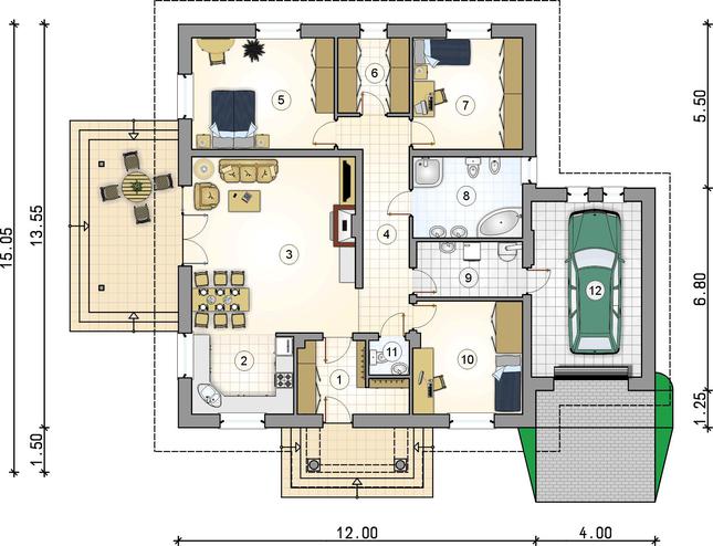 Rzut parteru POW. 0,0 m²