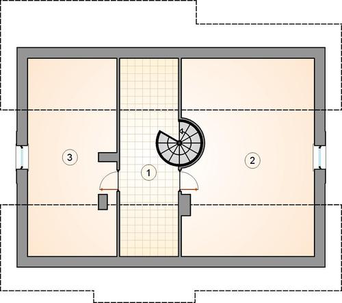 Rzut poddasza POW. 0,0 m²
