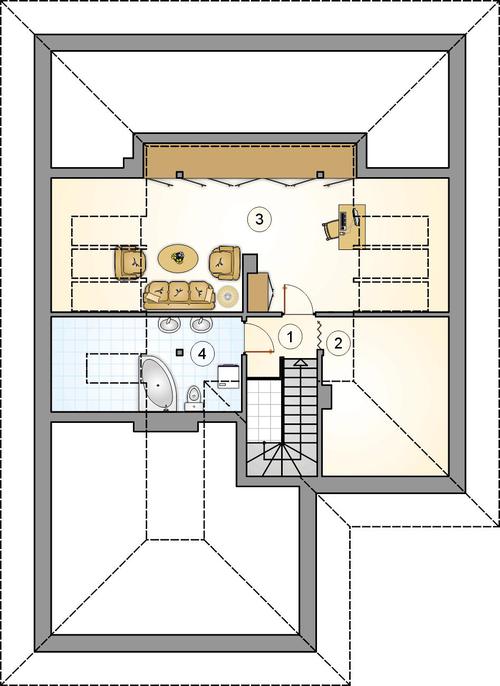Rzut poddasza POW. 0,0 m²