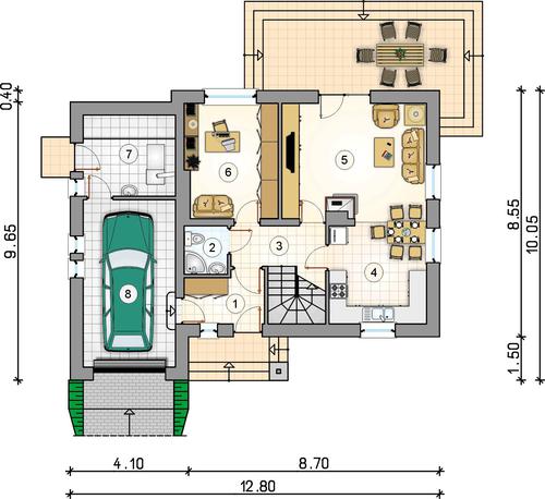 Rzut parteru POW. 0,0 m²