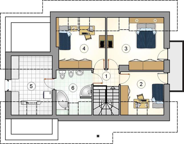 Rzut poddasza POW. 0,0 m²