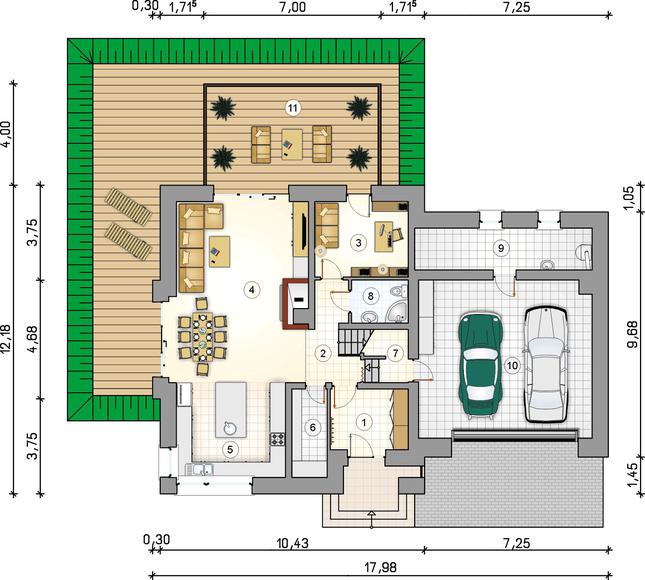 Rzut parteru POW. 0,0 m²