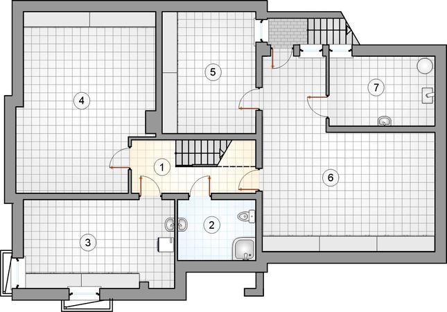 Rzut piwnicy POW. 0,0 m²