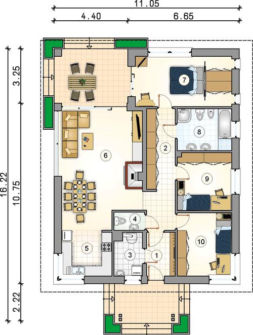 Rzut parteru POW. 0,0 m²