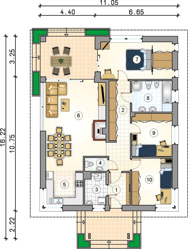 Rzut parteru POW. 0,0 m²