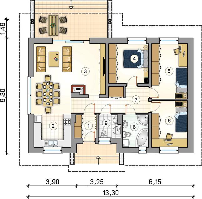 Rzut parteru POW. 0,0 m²