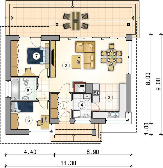 Rzut parteru POW. 0,0 m²