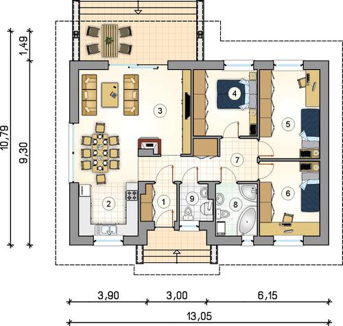 Rzut parteru POW. 0,0 m²