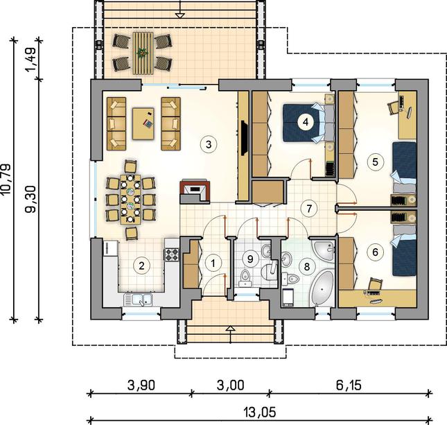 Rzut parteru POW. 0,0 m²