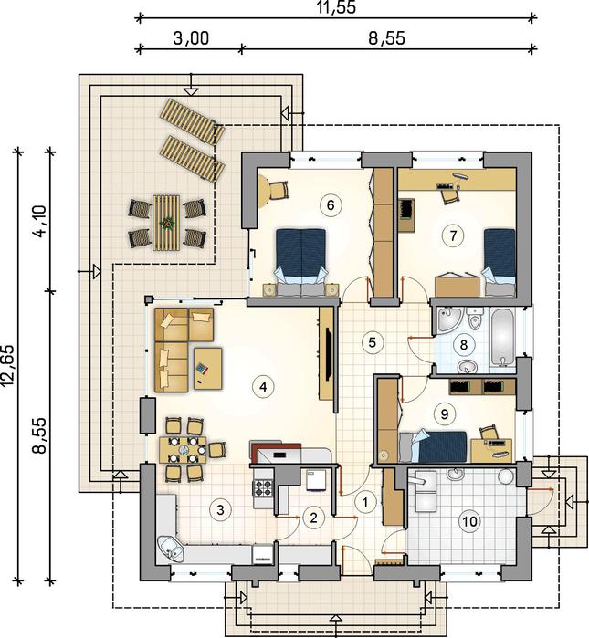 Rzut parteru POW. 0,0 m²