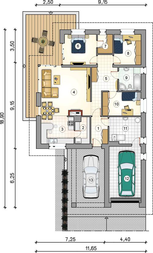 Rzut parteru POW. 0,0 m²