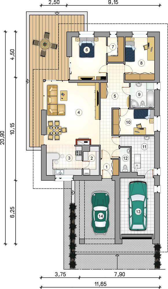 Rzut parteru POW. 0,0 m²