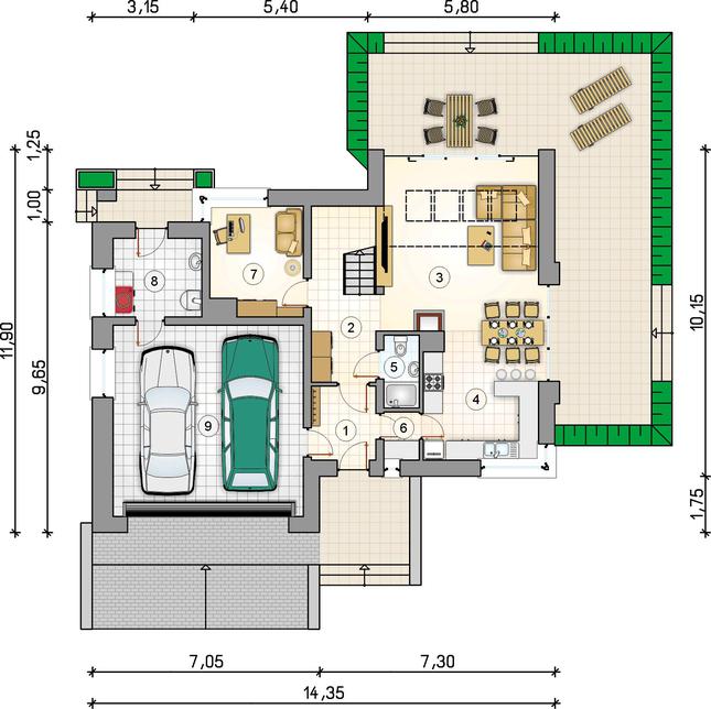Rzut parteru POW. 0,0 m²