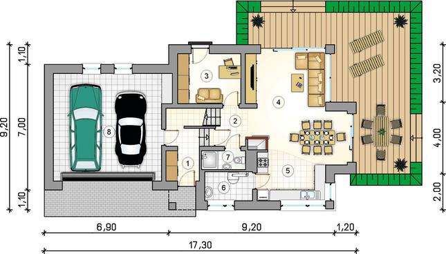 Rzut parteru POW. 0,0 m²
