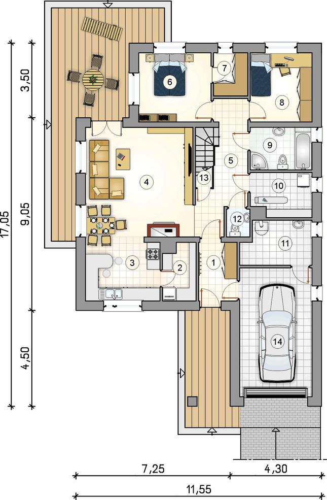Rzut parteru POW. 0,0 m²
